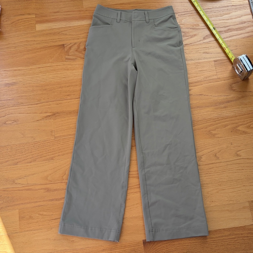 Public Rec Pants Womens 26x28 Sage/Khaki All Day Crop Straight Leg